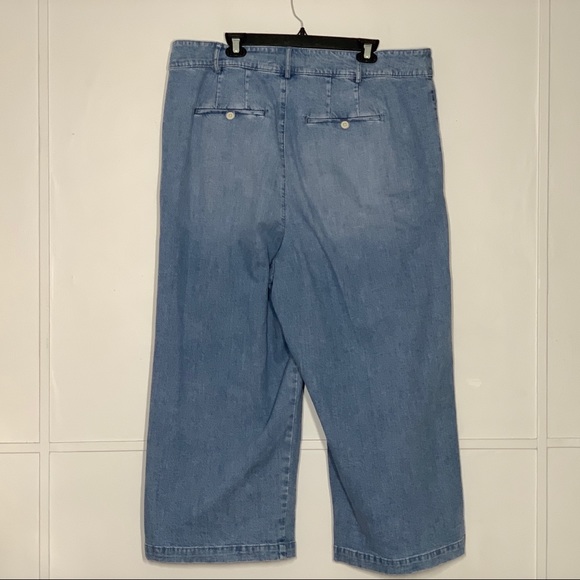 Madewell Pleated Wide-Leg Jeans Plus Size - Picture 7 of 15